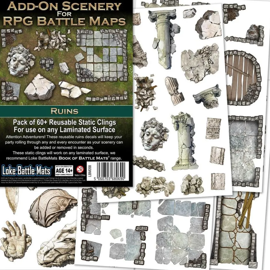 Add-On Scenery for RPG Battle Mats: Ruins