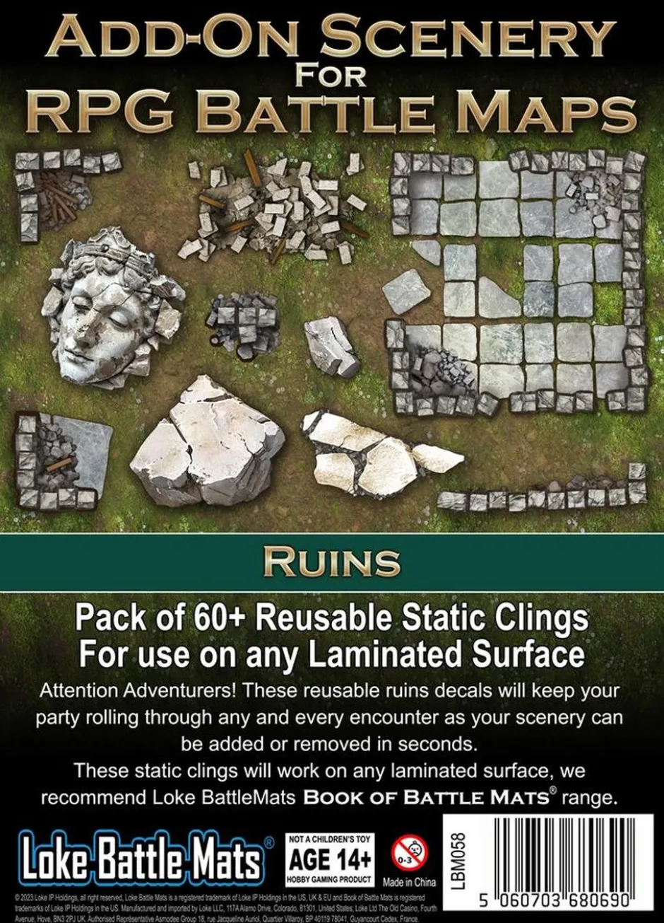 Add-On Scenery for RPG Battle Mats: Ruins