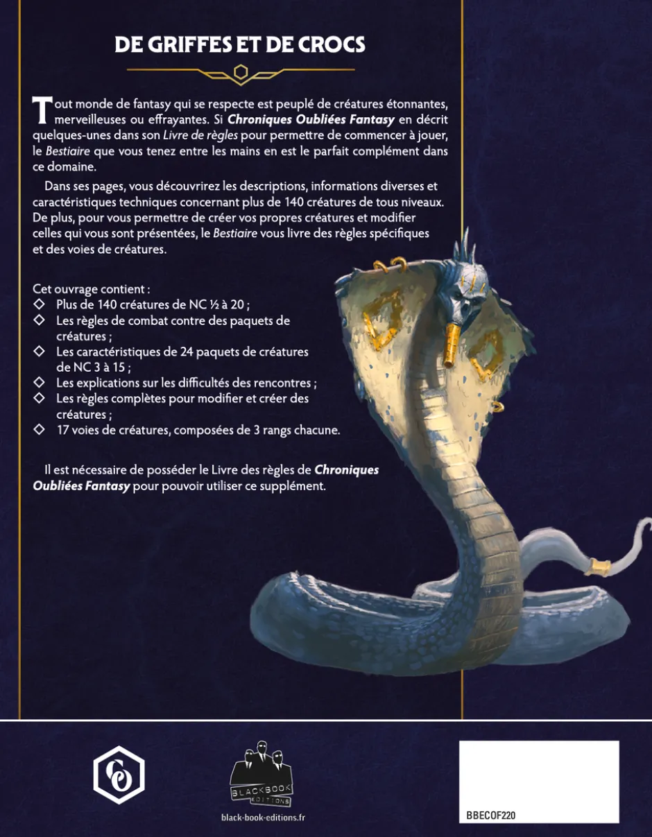 Bestiaire - Chroniques Oubliées 2ème Edition