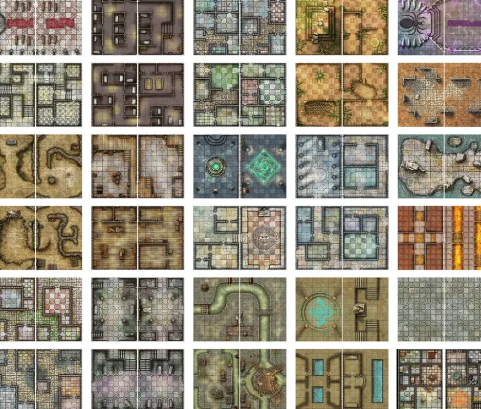 Big Book of Battle Mats : Cells & Shrines
