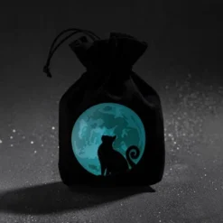 Bourse à dés : The mooncat dice bag