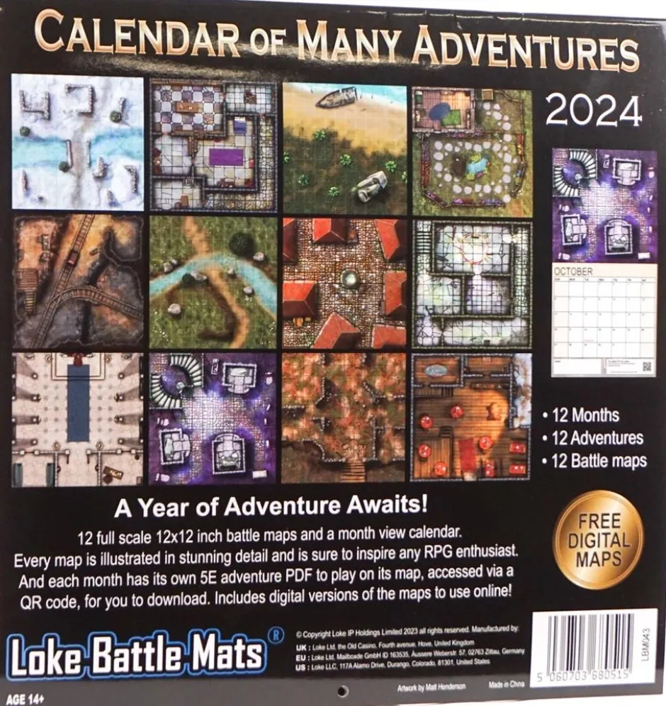 Calendar of Many Adventures 2024