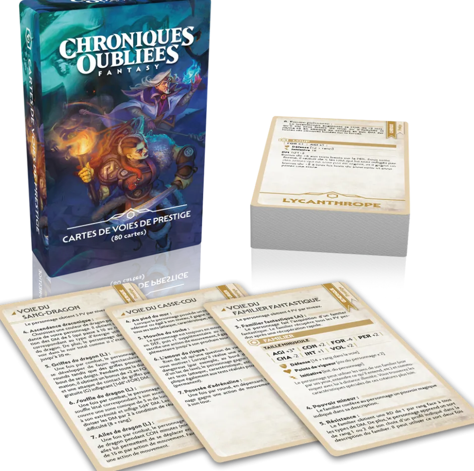 Cartes de voies de prestige - Chroniques Oubliées 2ème Edition