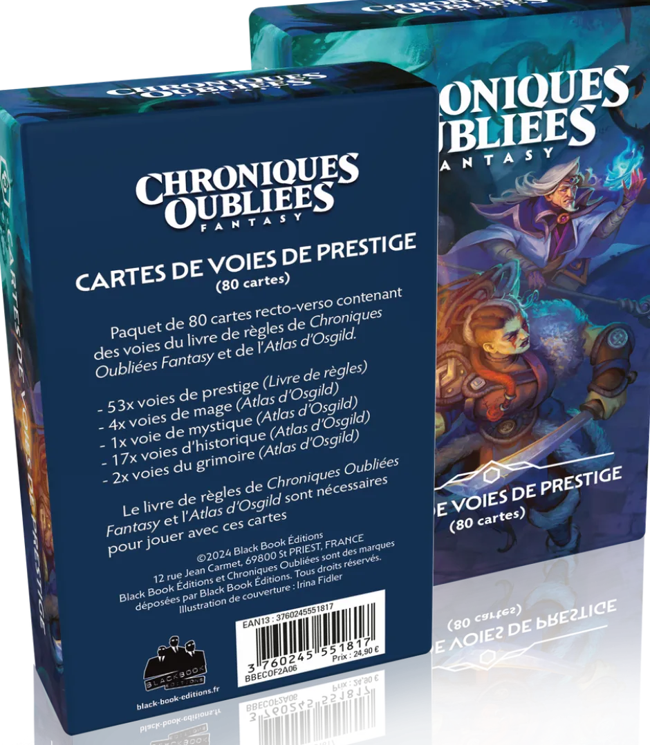 Cartes de voies de prestige - Chroniques Oubliées 2ème Edition