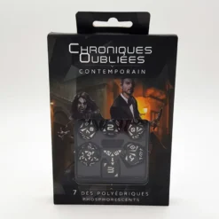 Chroniques Oubliées Contemporain - Set de 7 dés COC phosphorescents