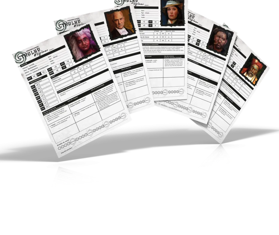 Cthulhu Origines - Personnages pré-tirés