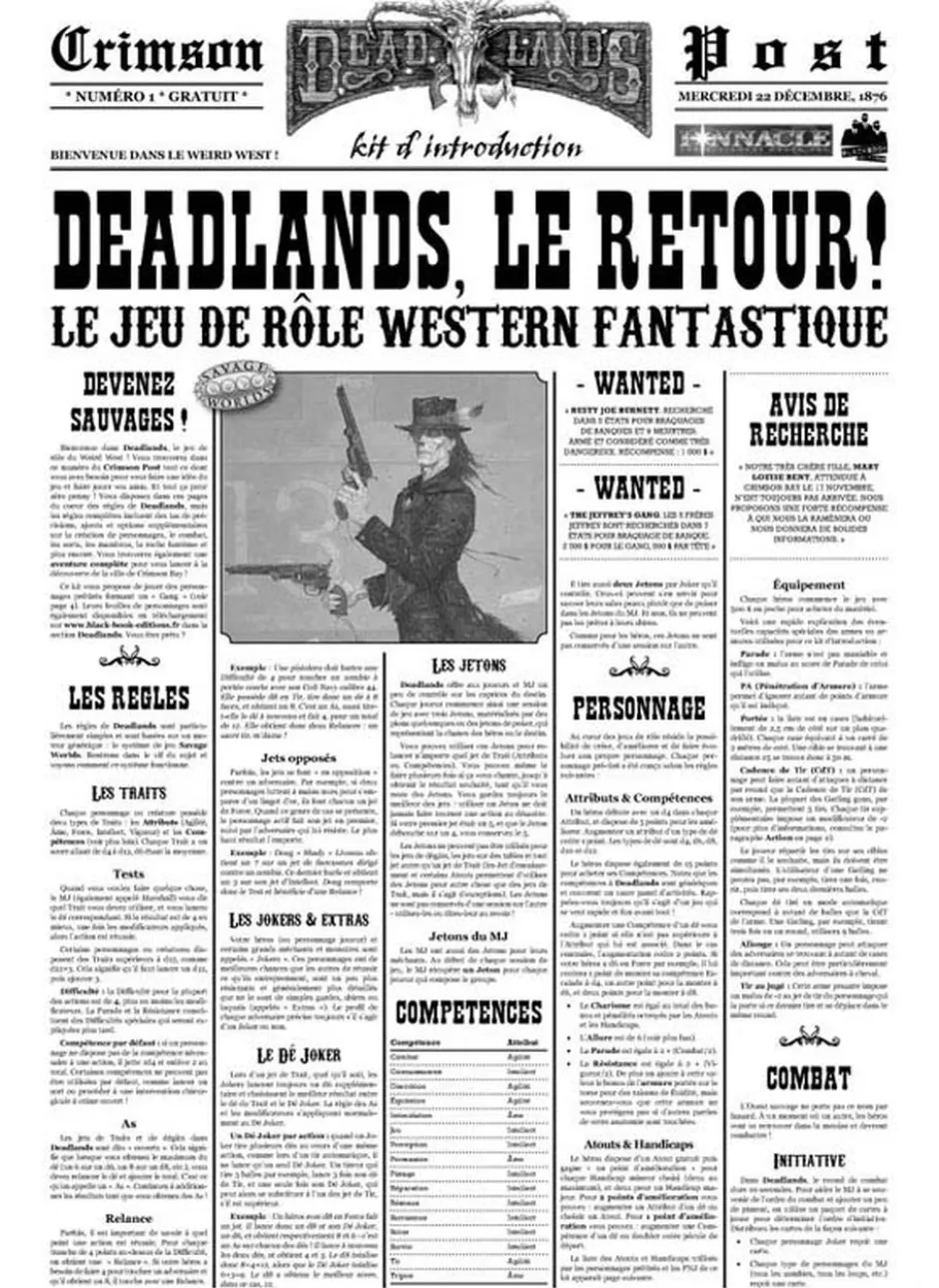Deadlands Reloaded - Crimson Post n°1