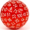 D100 en résine : rouge transparent