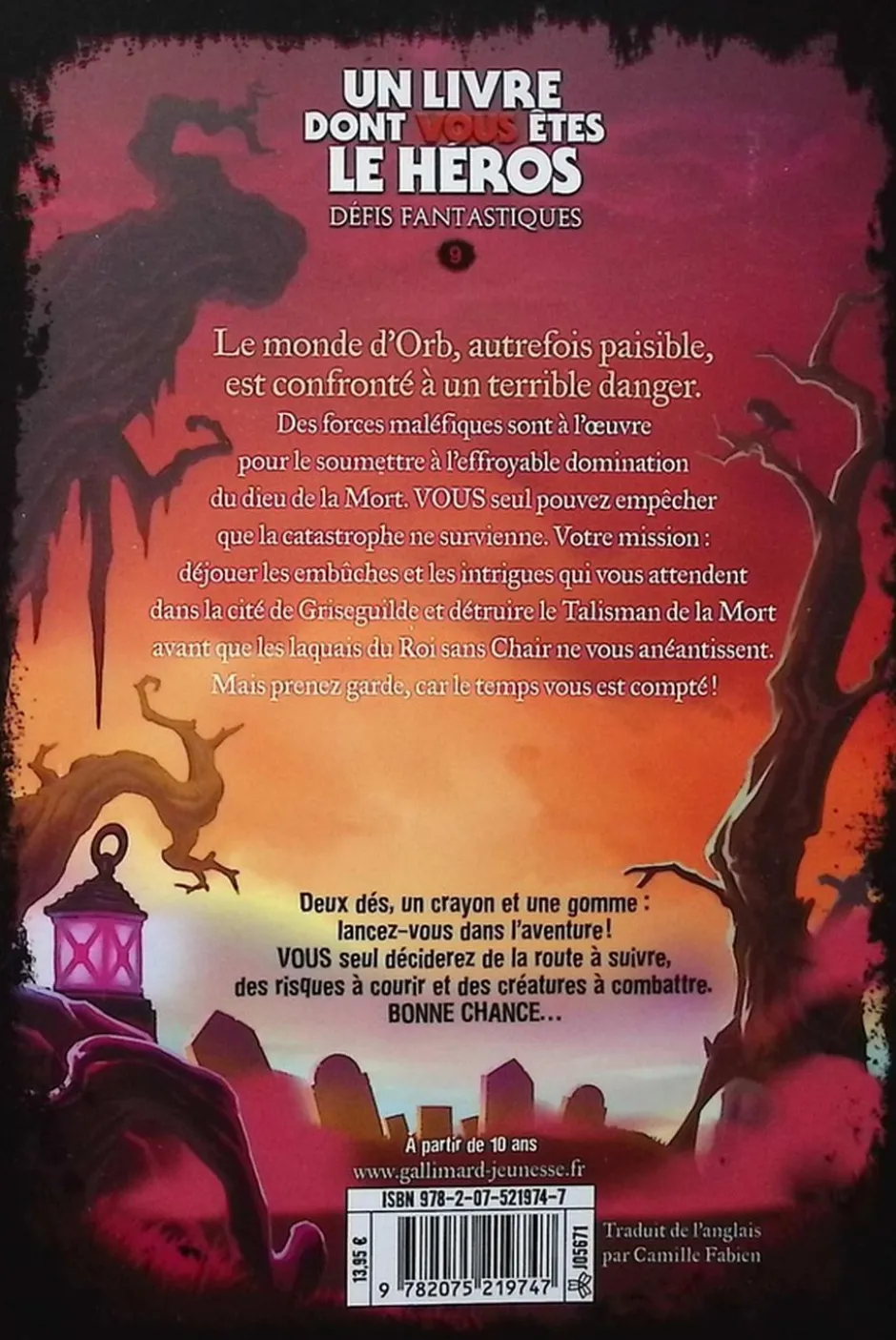 Défis Fantastiques 09 : Le Talisman de la Mort (grand format)