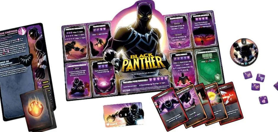 Dice Throne Marvel - Black Panther, Captain Marvel, Black Widow, Dr Strange
