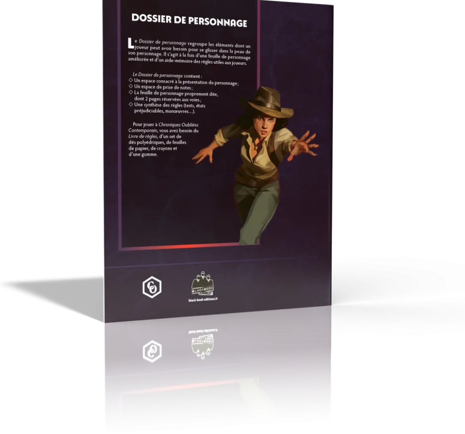 Dossiers de personnage (x5) - Chroniques Oubliées Contemporain 2ème édition