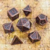 Dés Métal - Lot de 7 dés (16mm) avec boite en métal- Devil Eye Bronze