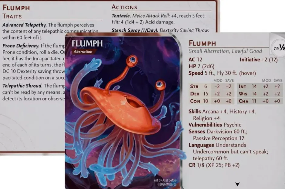 Dungeons & Dragons - Monster Reference Cards: Mystical and Menacing