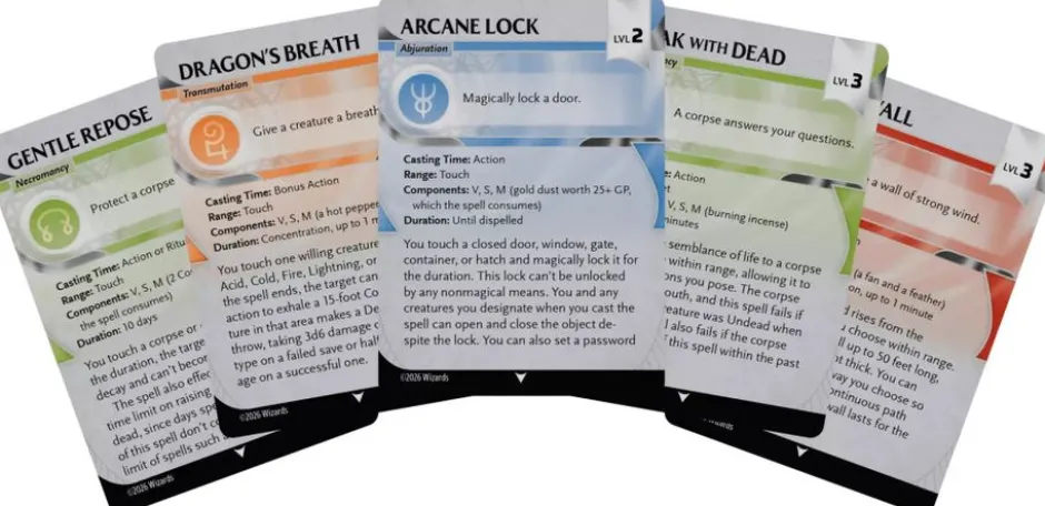 Dungeons & Dragons - Spells Reference Cards: Levels 2-3