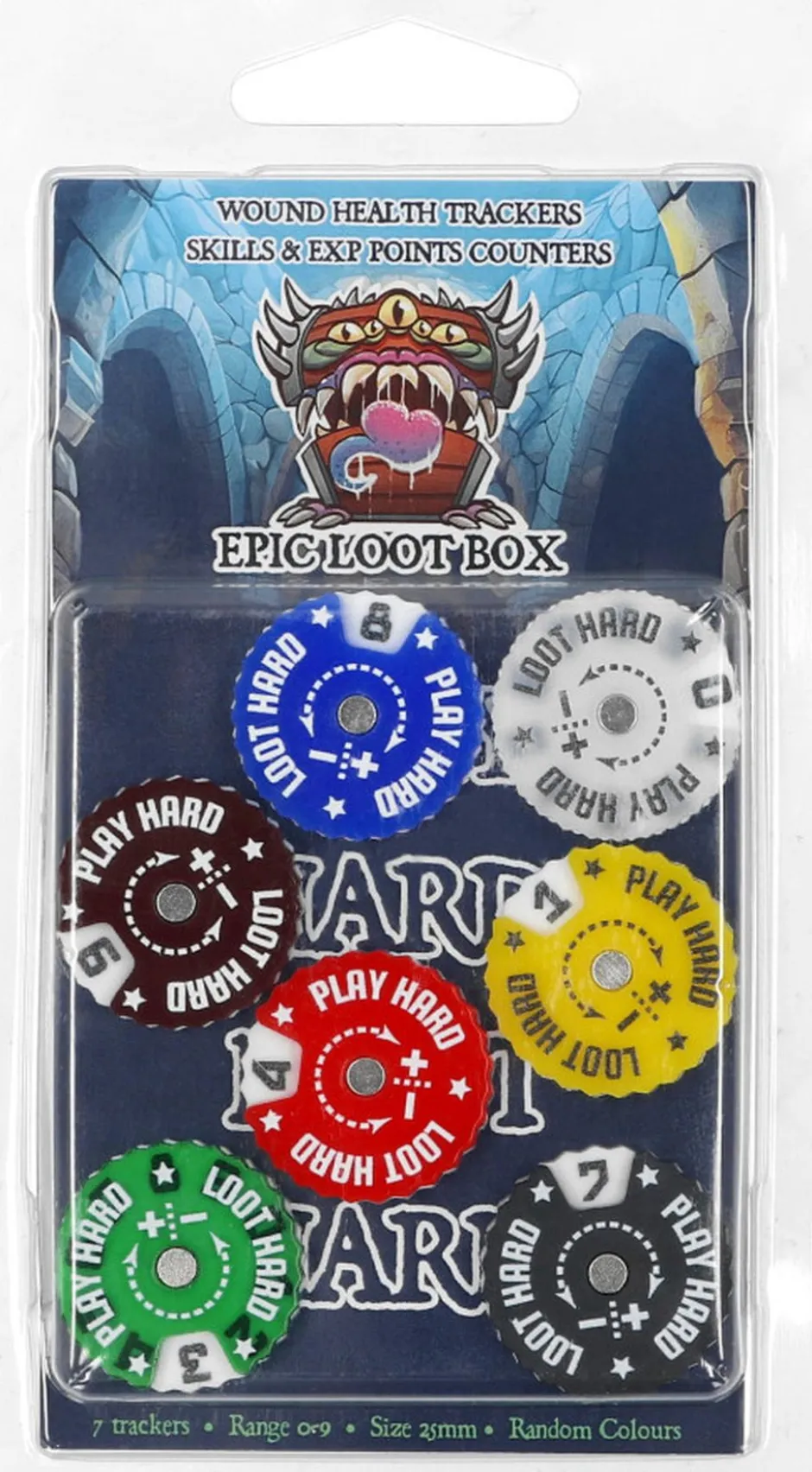 Epic Loot Box - Compteurs de Points 25mm (0-9) 7 pièces