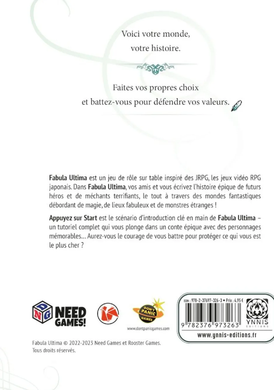 Fabula Ultima - Appuyer sur Start