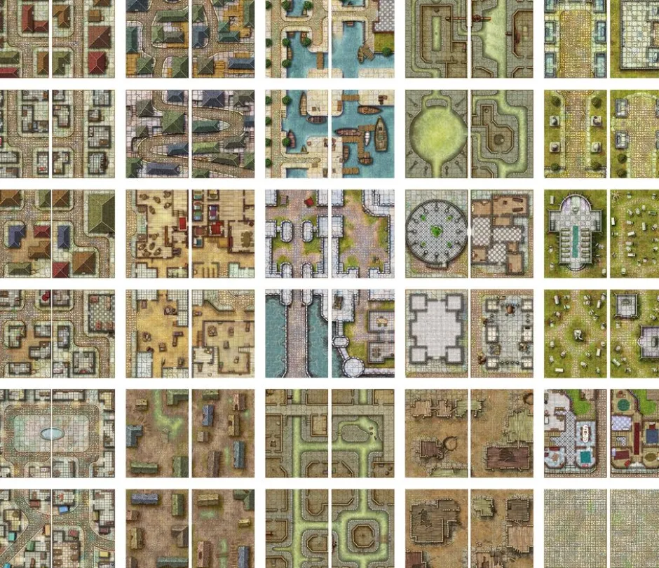 Giant Book of Battle Mats : Streets Sewers & Cemeteries