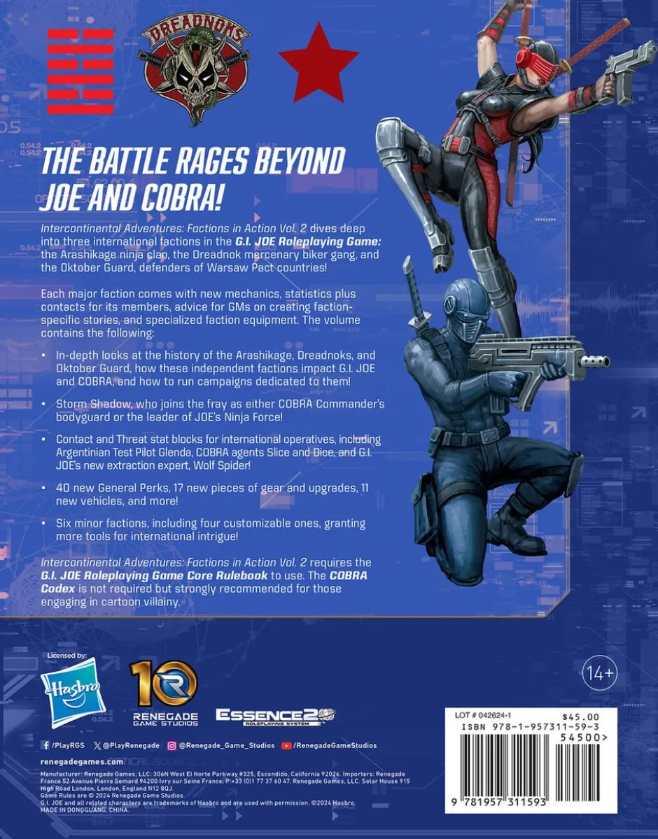 G.I. JOE RPG: Intercontinental Adventures - Factions in action Vol. 2 VO