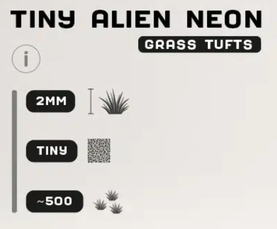 Herbes synthétiques : Tiny Alien Neon