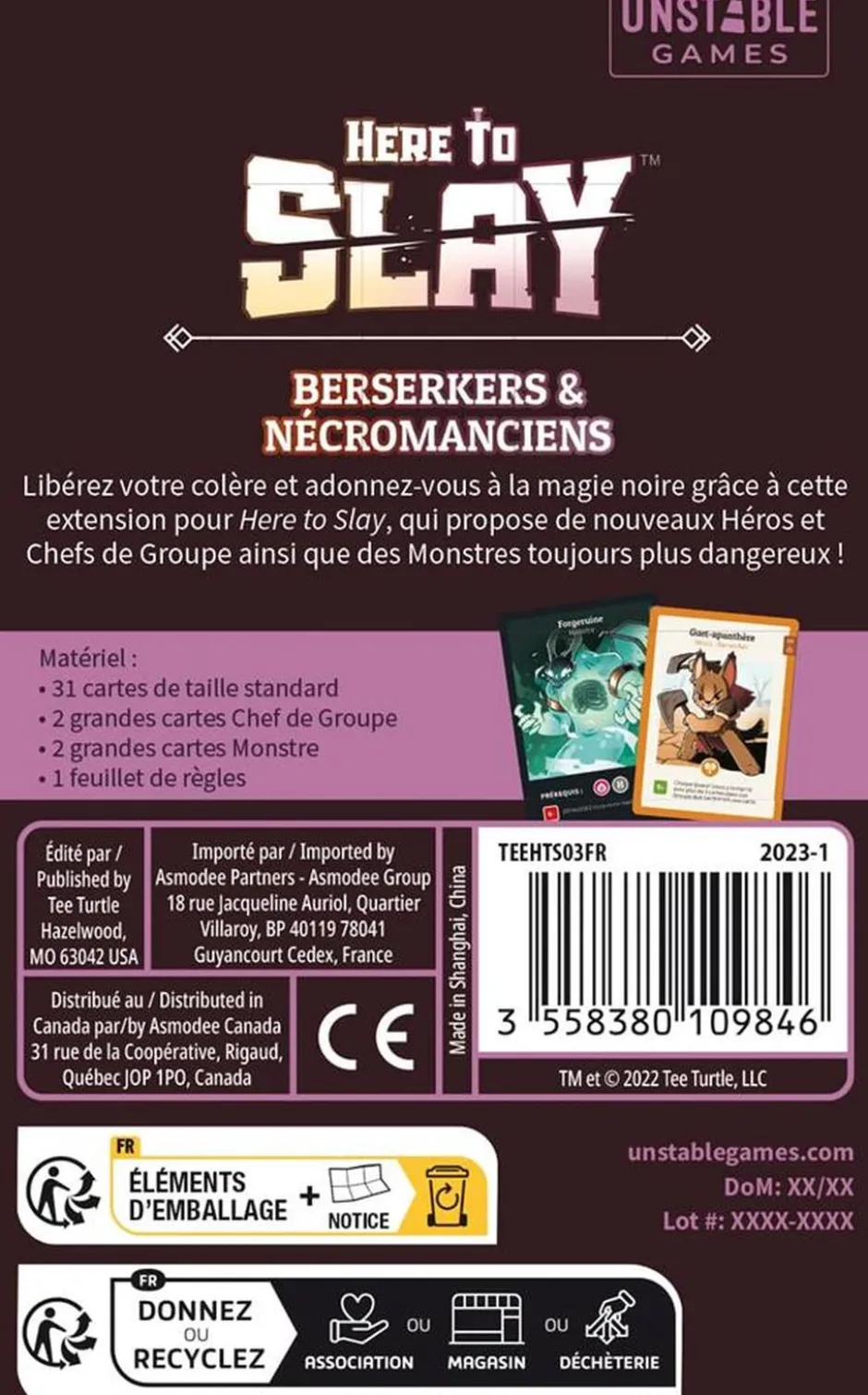 Here To Slay : Berserkers et Nécromanciens (Ext)