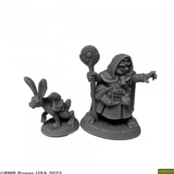 Hollis Grayhearth and Verbena - Druid and pet rabbit