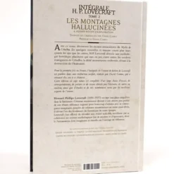 Intégrale H.P. Lovecraft : Tome 2 - Les Montagnes Hallucinées et autres récits d'exploration