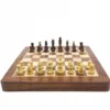 Jeu d'Échecs Pliable et Magnétique en Bois (25cm)