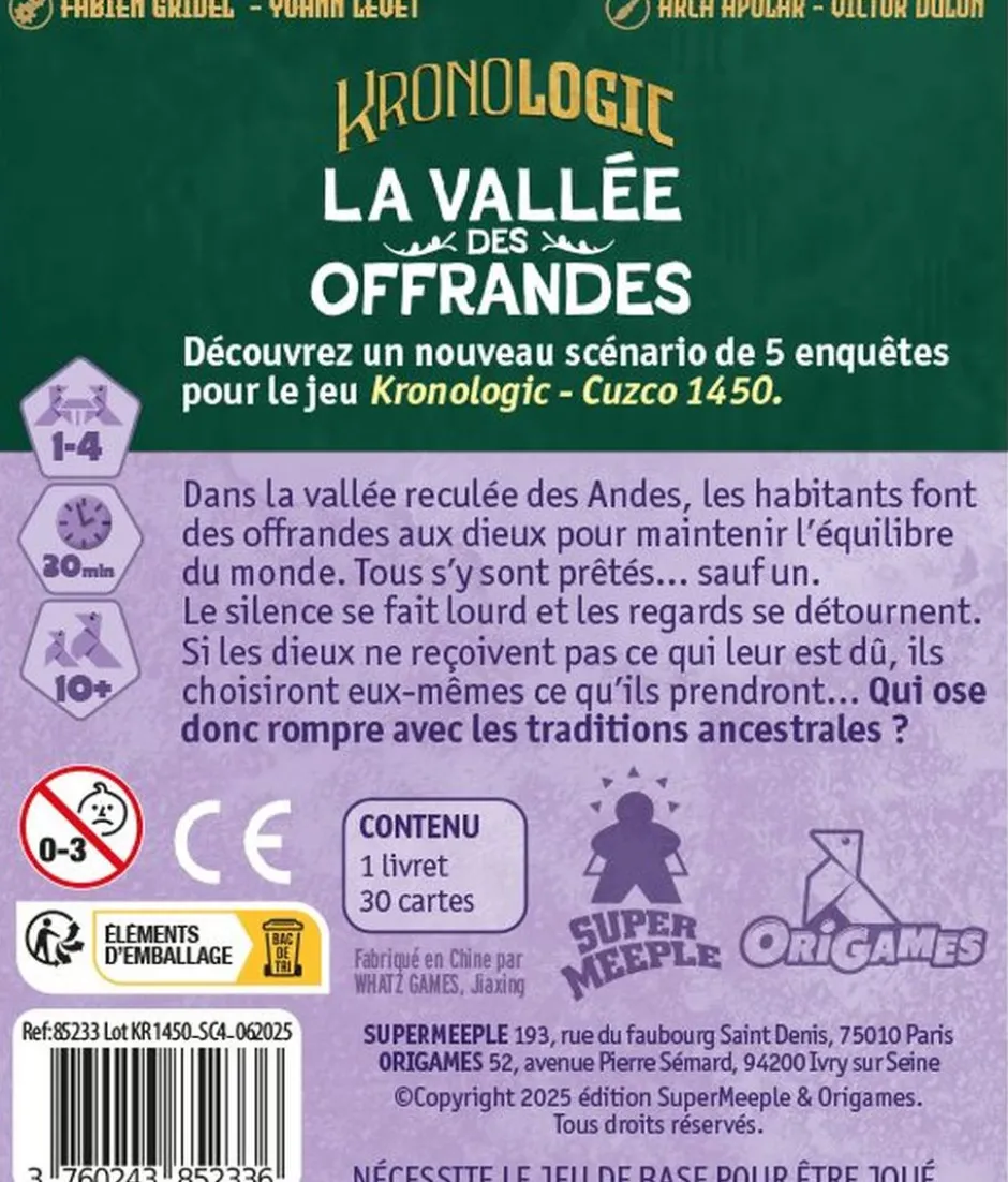 Kronologic - Cuzco 1450 : La Vallée des Offrandes (Ext.)