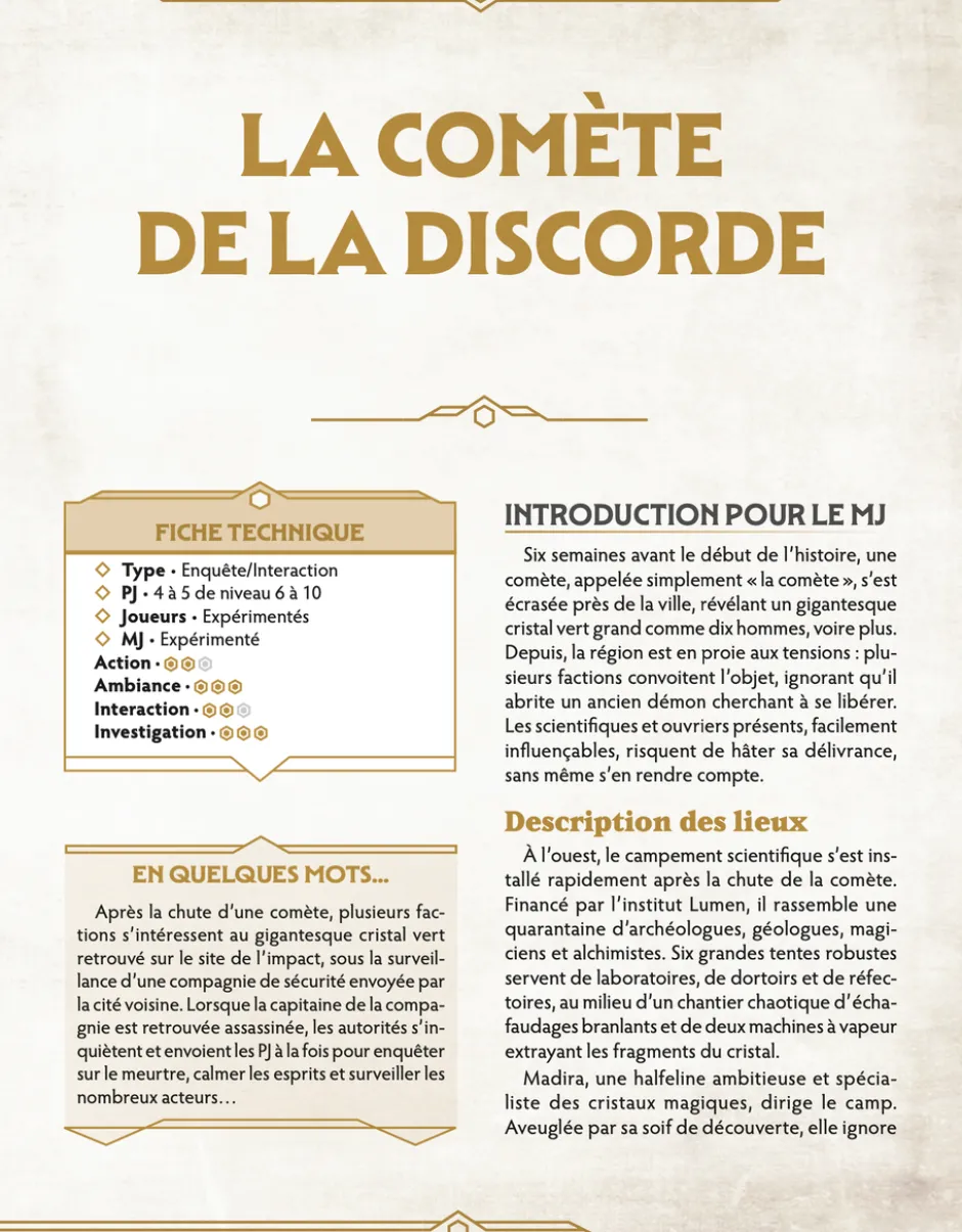 La comète de la discorde - Chroniques Oubliées 2ème Edition