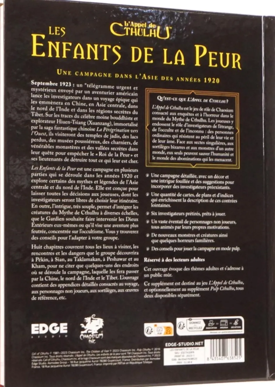L'Appel de Cthulhu : Les enfants de la peur