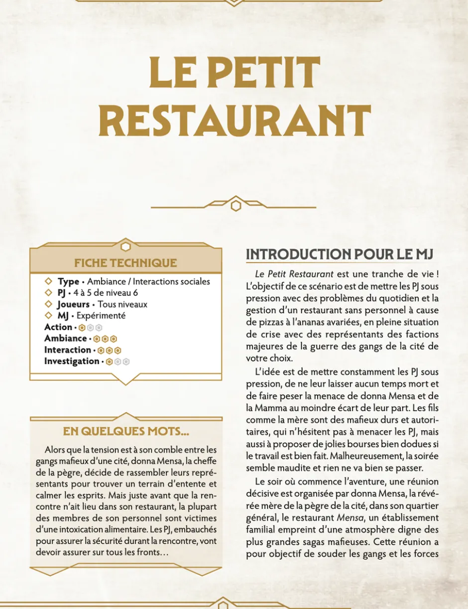 Le petit restaurant - Chroniques Oubliées 2ème Edition