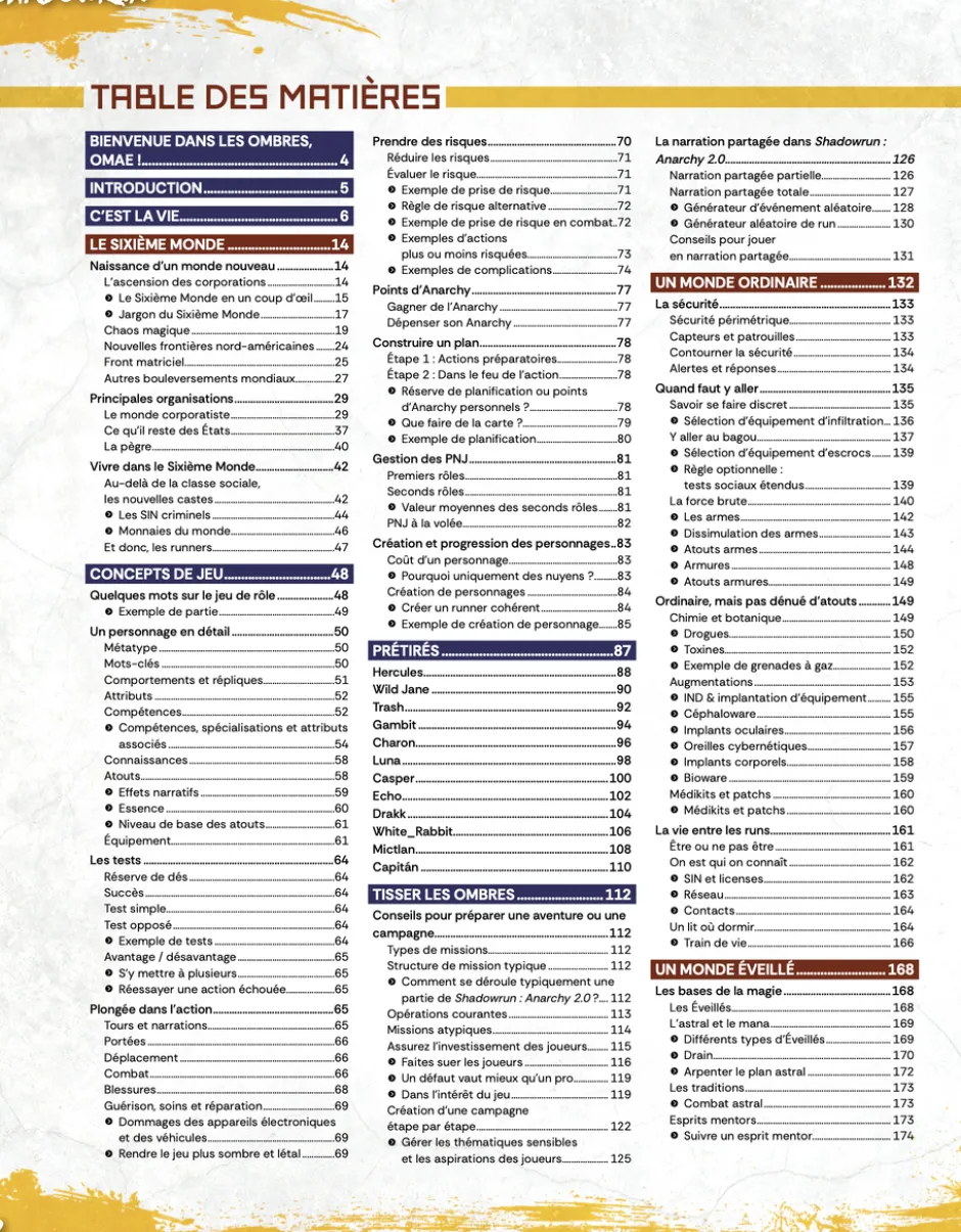 Livre de base - Shadowrun Anarchy V2