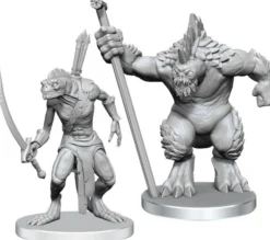 Pathfinder Deep Cuts Unpainted Miniatures - Xulgath Skirmisher & Stoneliege