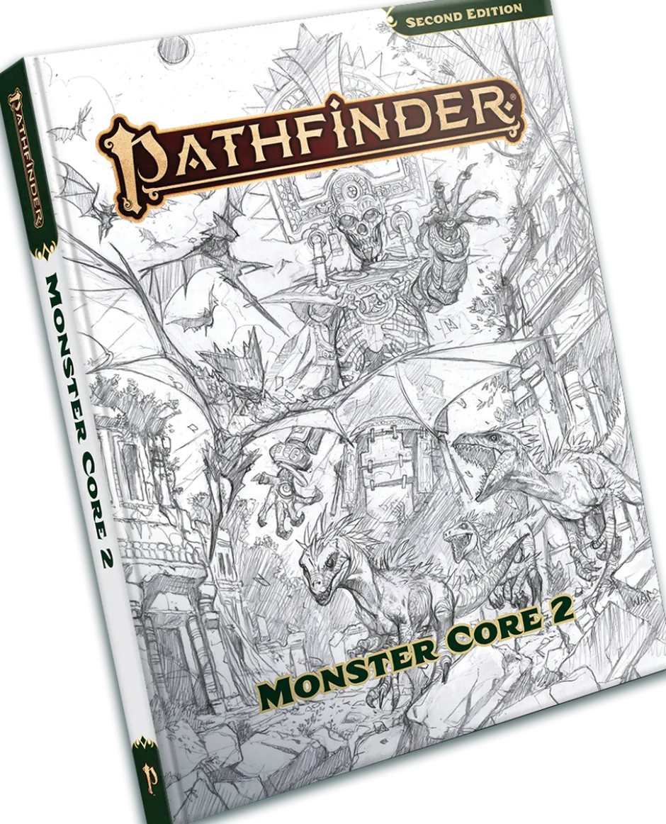 Pathfinder 2E: Monster Core 2 Sketch Cover VO