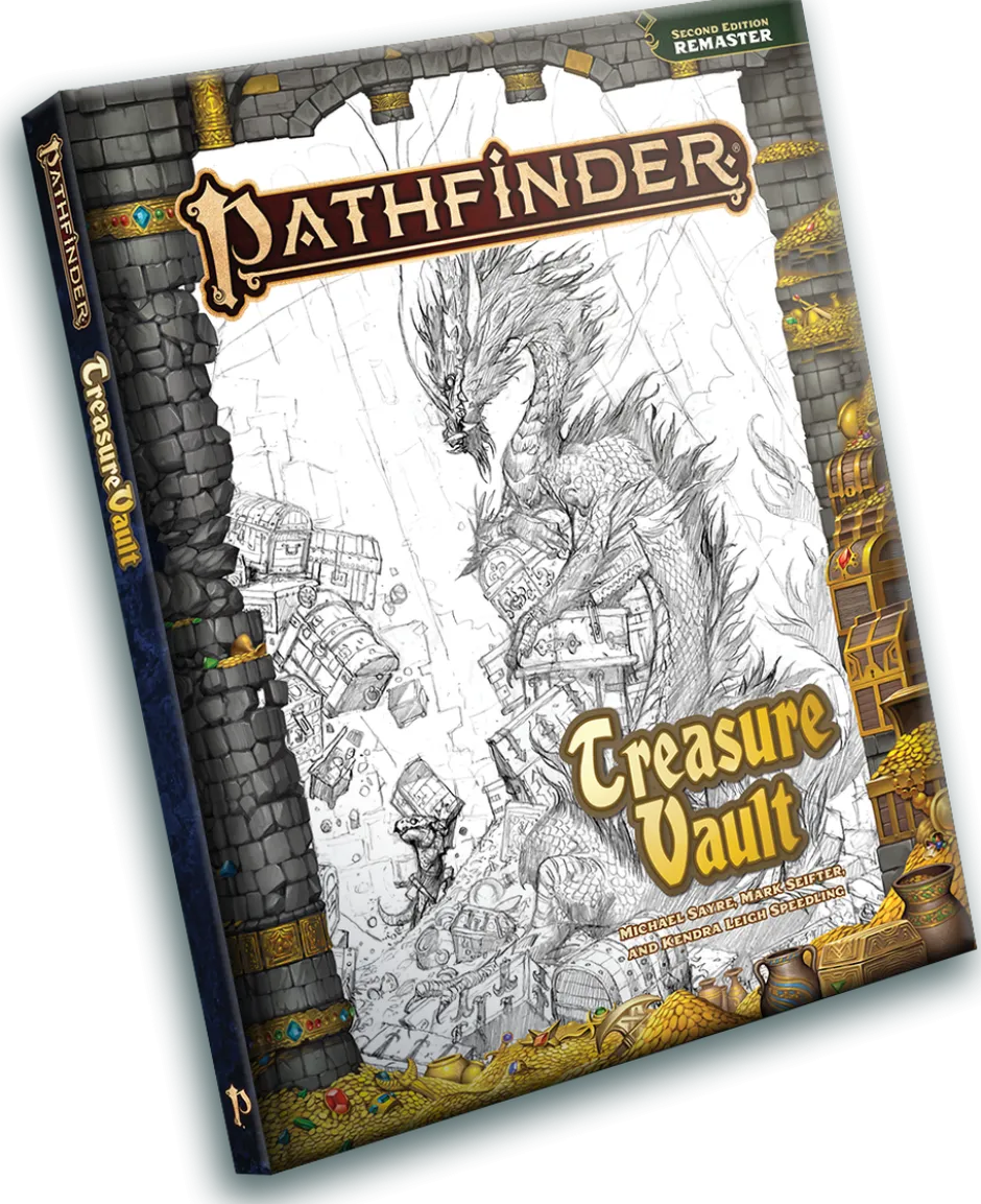 Pathfinder 2E: Treasure Vault Sketch Cover (Remastered) VO