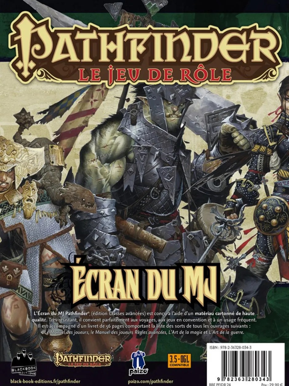 Pathfinder JdR - Écran du MJ - édition "Classes avancées"
