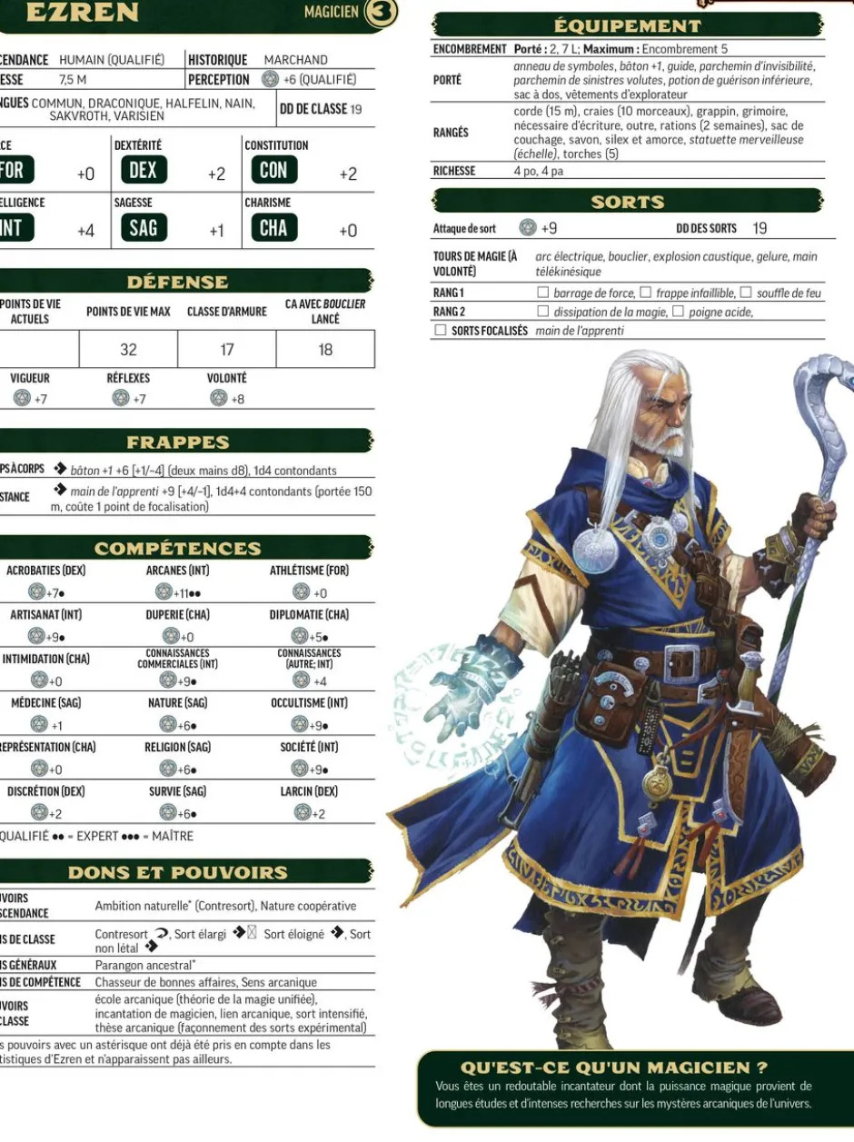 Pathfinder 2 - 8 Pré-tirés niveau 1 etniveau 3