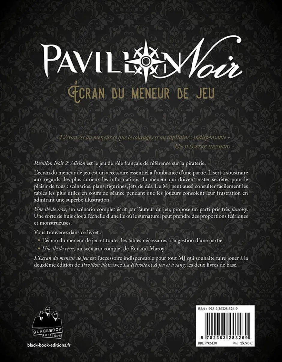 Pavillon Noir 2 - Écran du Meneur de Jeu