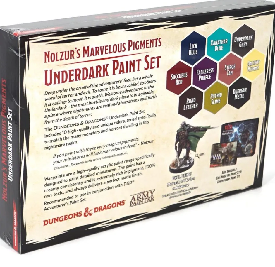 Peinture : D&D Underdark Paint Set avec figurine exclusive Drizzt Do'Urden