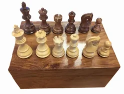Pièces echecs 75mm Seesham et Buis Luxe