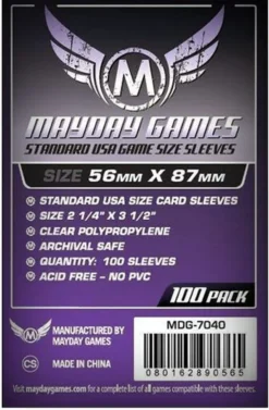 Protège-cartes : Mayday Games Card 56x87mm USA STANDARD