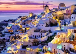 Puzzle : Coucher de soleil sur Santorin
