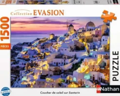 Puzzle : Coucher de soleil sur Santorin