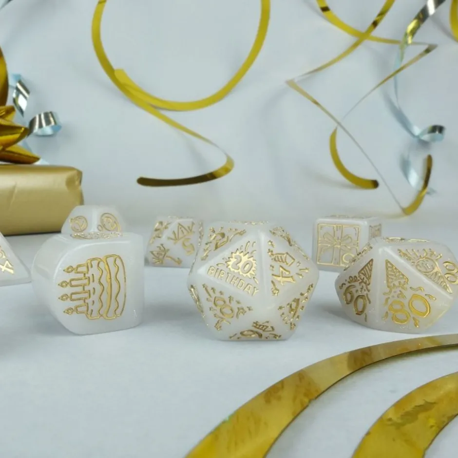 Q Workshop 20th Anniversary: Happy Birthday Dice Set