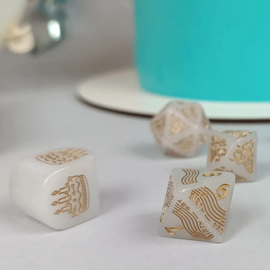Q Workshop 20th Anniversary: Happy Birthday Dice Set