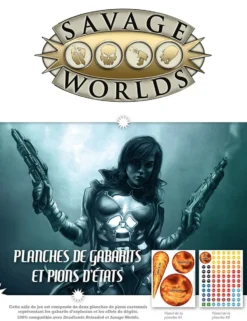 Savage Worlds - Planches de gabarits et pions d’états