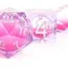 Set de dés - angles acérés - Coeur Liquide Brillant : Rose