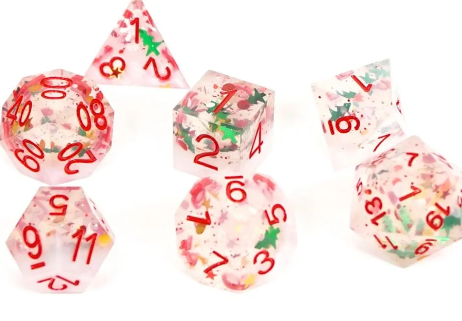 Set de dés - angles acérés - série spéciale Noël