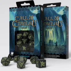 Set de dés : Call of Cthulhu Black / Glow In The Dark