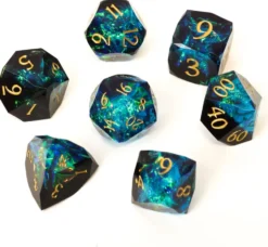 Set de dés : Crystal Bleu & Noir